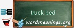 WordMeaning blackboard for truck bed